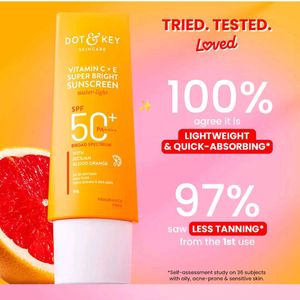 VITAMIN C + E SUPER BRIGHT SUNSCREEN SPF 50+