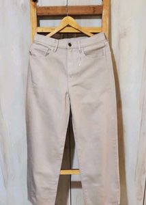 Light Brown Cotton Paint Waist Size-30