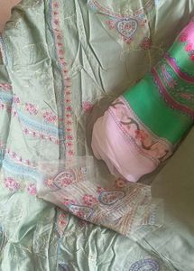 patchwork unstitched dress rayon material chiffon