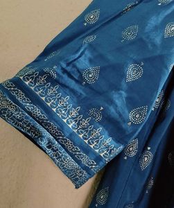 Block Print A-line Kurta