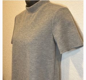ZARA Grey Mock Neck Top
