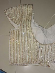 Beaded &amp; Embellished Blouse And Saari