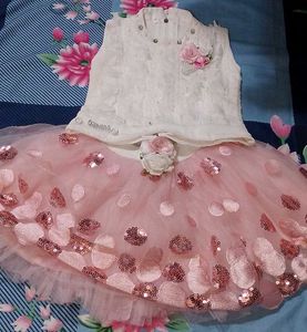 Adorable Pink & White Party Dress
