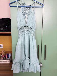 Backless Open Neck Dress