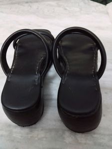 Black Square Toe Sandals