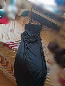 Sleek Black Lace Maxi Dress