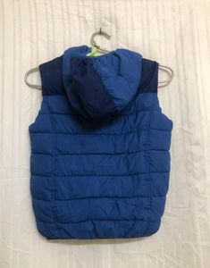 Ovs Blue Sleeveless Puffer Jacket