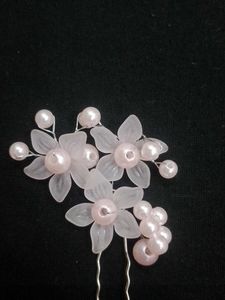 Floral Pearl Hair Pins (Set of 3)