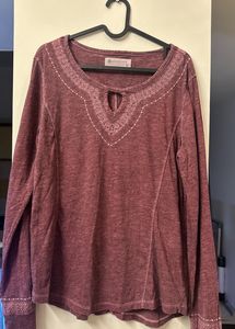 Brownish Red Tunic Top