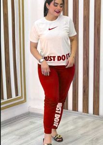 Half Sleeves  Female Cotton Cord Set