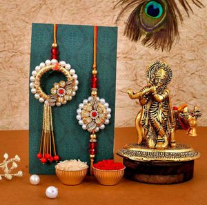 Elegant Pearl Premium Rakhi Set