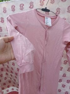 H&amp;M Pink Button-Up Onesie