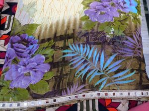 Elegant Brown &amp; Beige Floral Saree With Blooms