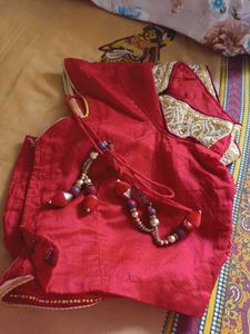 Net Saree.... In Two Colour Mix.. Red &amp; Blue ..