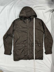 Ajio Hooded Brown Parka Jacket
