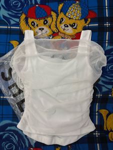 White Sleeveless Top