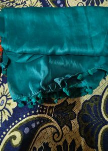 Teal Green And Orange Lehnga