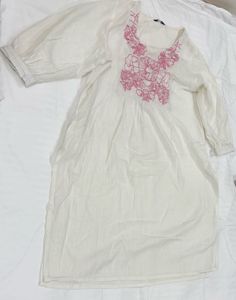 White Embroidered Kurta