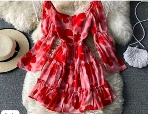 Floral Fit And Flare Dress
