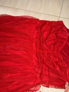 red long one piece