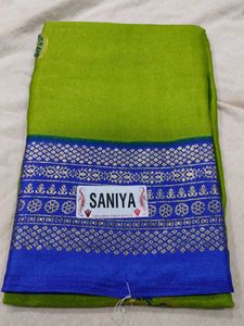 Elegant Green &amp; Blue Saree