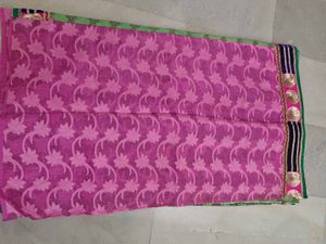 Beautiful Festive Wear Pure Cotton Brasso Saree