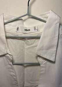 Elegant White Short Sleeve Shirt