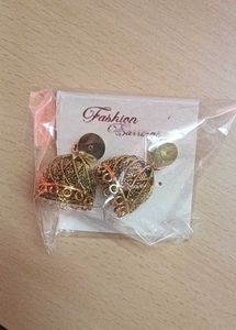 Golden Jhumka Earrings
