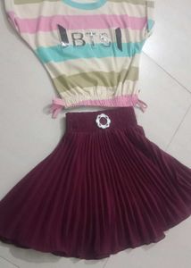 BTS Top and Skirt Set