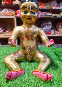 Pital Brass Murti &amp; Laddu Gopal