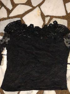 Elegant Black Lace Top