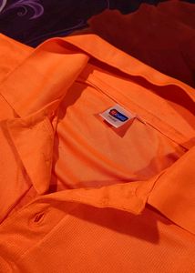 Neon Orange Collar T Shirt