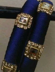 Blue Silk Bangle