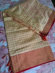 Checked Saree