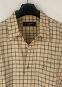 Yves Saint Laurent Vintage Plaid Button-Up