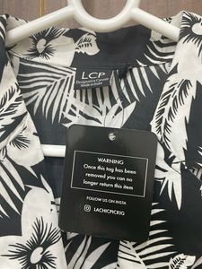 Deep V Neck Floral Print Shirt