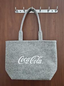 Rare Coca-Cola Gray Felt Tote Bag (Authentic)