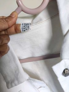 White Denim Oversized Shirt