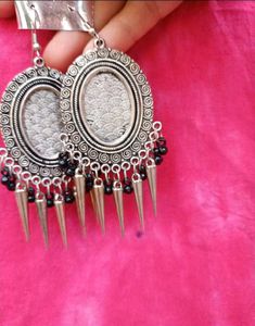 Set Of 3 Oxidised Earings In Sale ✨