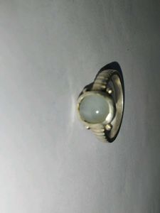 pure Silver Ring with moon stone