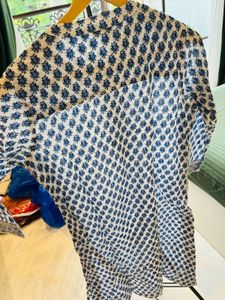 Elegant Blue Printed Kurta