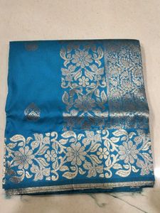 Blue Banarasi Silk Saree