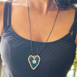 Evil Eye Heart Necklace