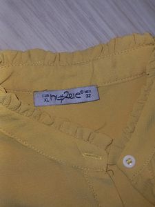 Mustard Top With Long Sleeves