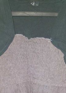 Gray Dress with Black frock + inner + 🎁