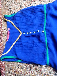 Blue Embroidered Dress