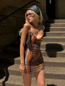 Urbanic Abstract Print Bodycon Dress