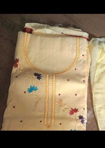 unstitched suits Material with chiffon dupatta