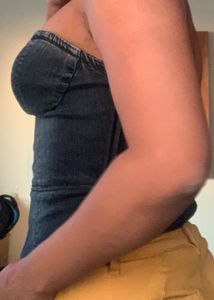 Denim Zip-Up Corset Top