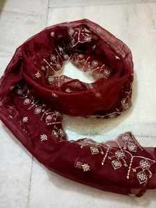 Elegant Maroon Dupatta